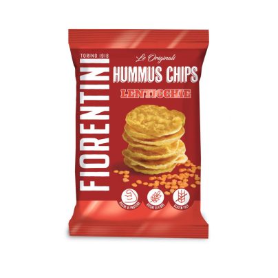 HUMMUS CHIPS LENTICCHIE SALE MARINO Gr.45 x 12 Pz. [FIORENTINI115]