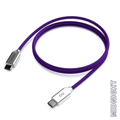 CAVO RICARICA TYPE-C/TYPE-C SILICONE VIOLA x 2 Pz. [GROOVY326]
