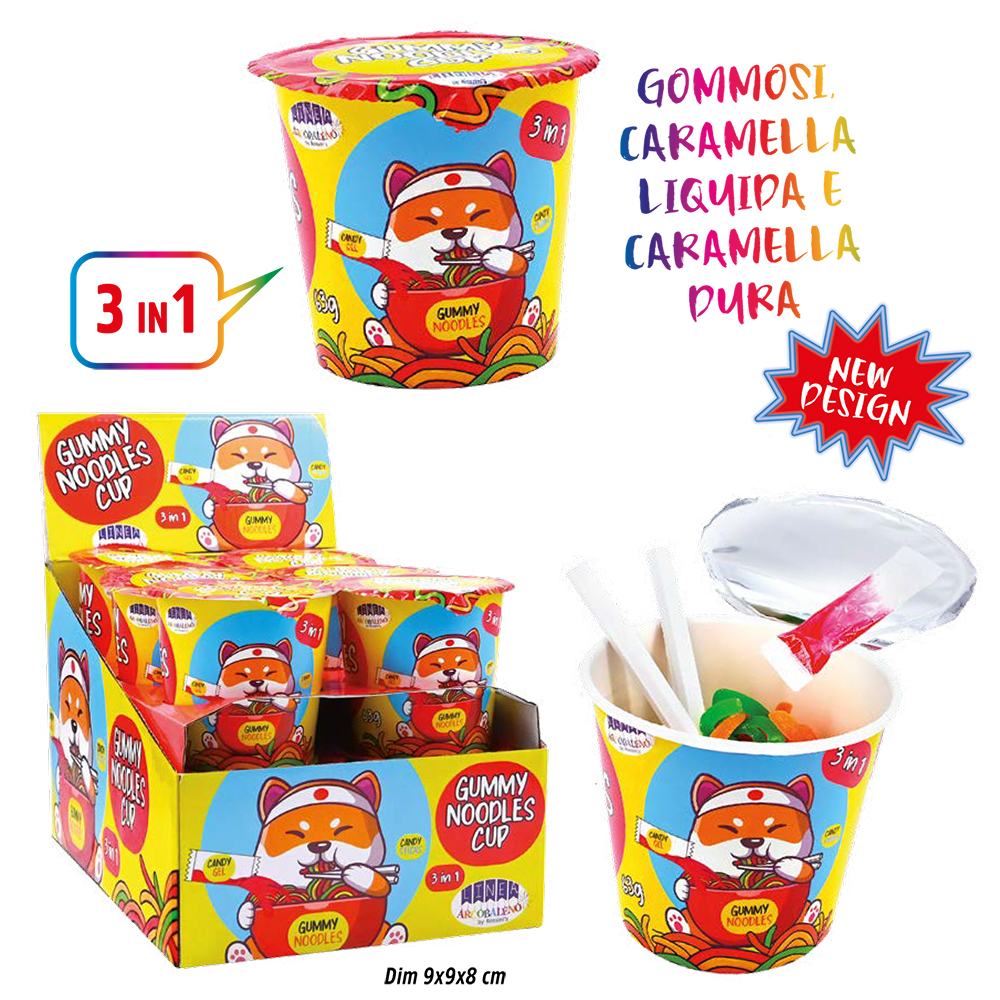 GUMMY NOODLE CUP Gr.63 x 12 Pz.V.1,90 [ROSSINIS330]