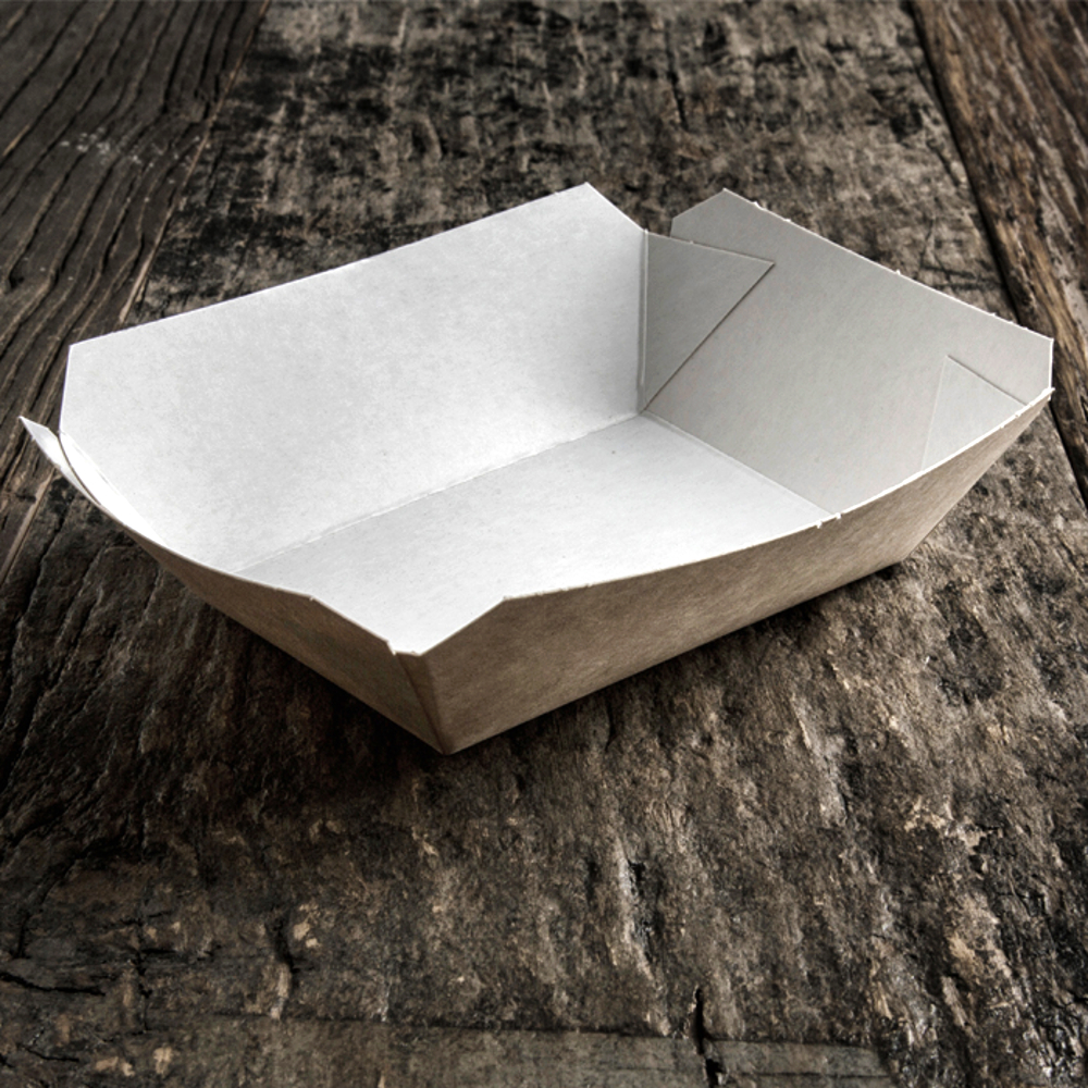 VASCHETTA KRAFT 300 ML 9x20x4H CM x 100 Pz. ART.BK0920 [USOBIO140]